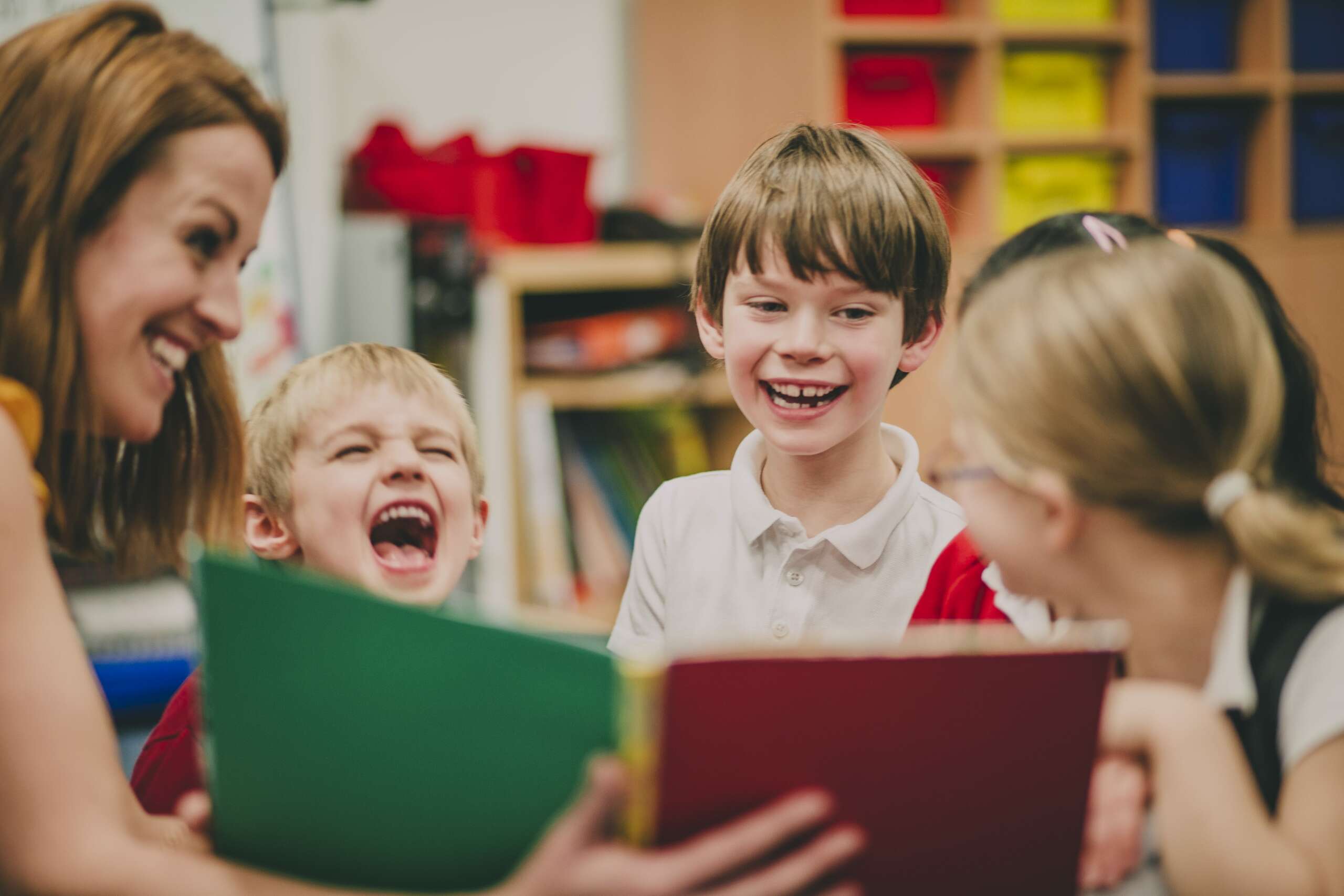 Children laughing during storytime